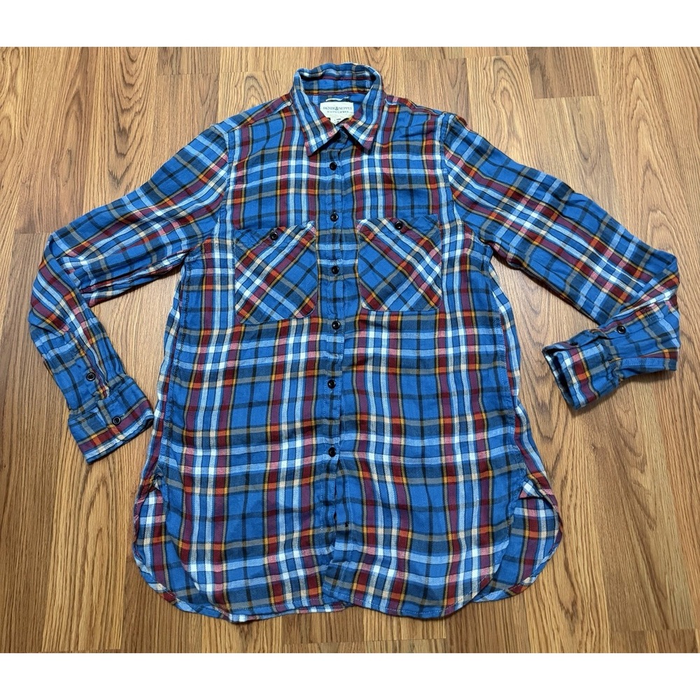 Denim & Supply Ralph Lauren Shirt Womens Medium RL Utility Linen Blend Plaid